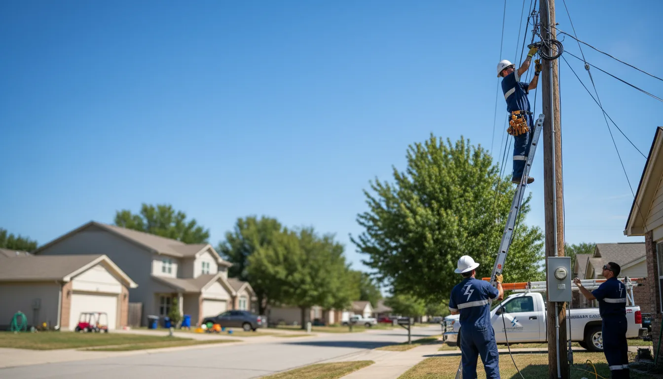 Residential electrician providing installation services in Lizella, GA